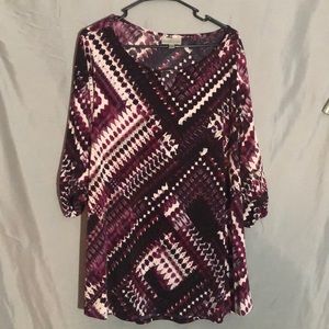 Women’s 18/20, Boho V neck, casual Blouse Top